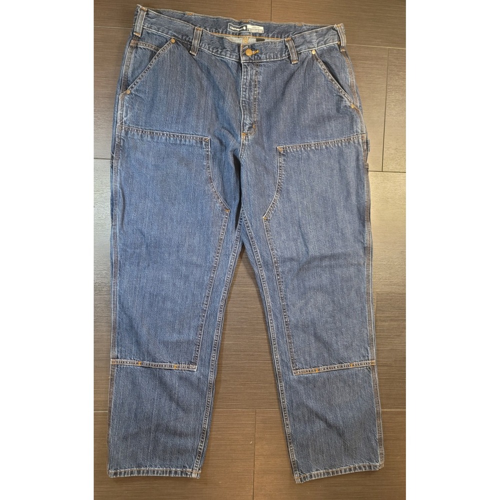 Carhartt Relaxed Fit Double Knee Workwear Denim Jeans 40x32 Blue